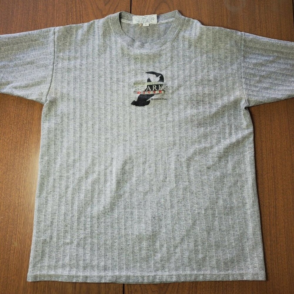 Designated Diver Embroidered Shark Diver Shirt L